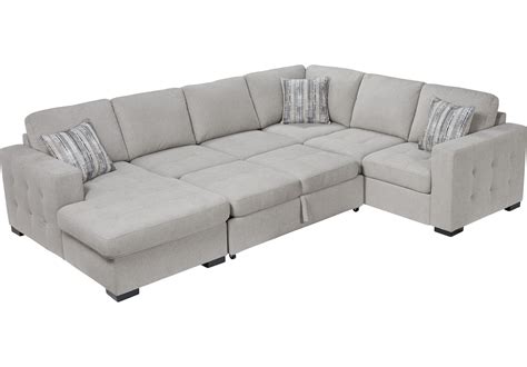 Offer negotiable. . Angelino heights gray 3 pc sleeper sectional